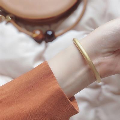 Charms Frosted Golded Bracelets For Women Jewelry Vintage Lady Silver 925 Bangles Girl Hand Accessories Vintage Female Bracelet