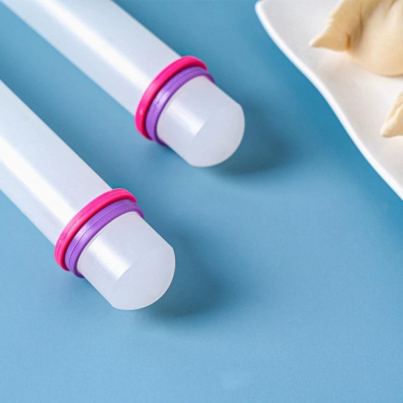 1Pc Plastic Rolling Pin 9-inch Non-Stick Fondant Pastry Roller For Cakes Gum Paste Dough & Cookie Making Baking Tool