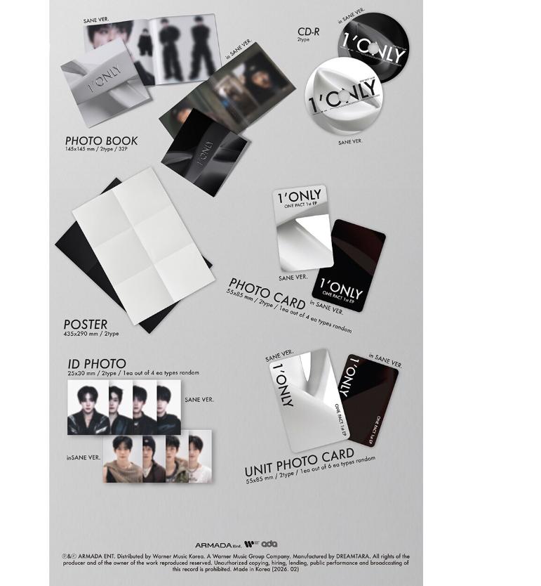 ONE PACT EP Vol.1 “1’ONLY” Album Set (2 Versions, Random)