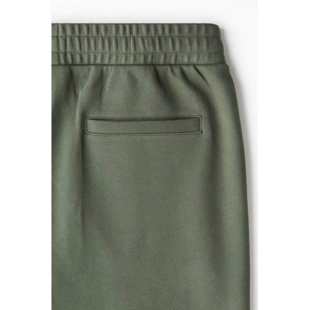 H M sliM Fit Twill Jogger Pants kHaki Green