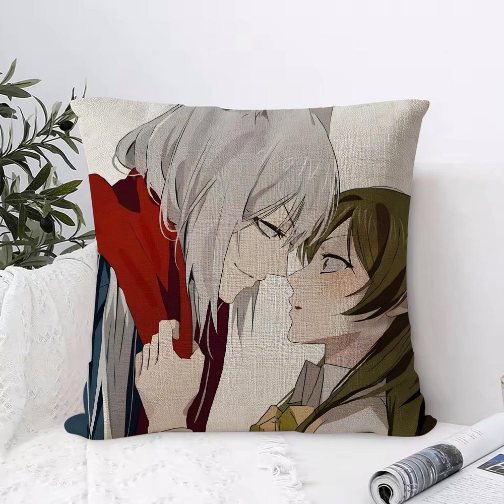 KKamisama Hajimemashita Cushion Cover Eco Linen Pillow Case DoubleSided Print Breathable Durable Zipper Home Decor Gift