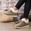Women's Lightweight Comfortable Cold Warm Padded Snow Boots Non-slip Wear Outdoor Casual Sneakers Lace-up Cotton Boots