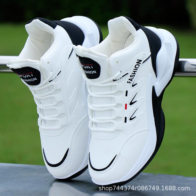 Basketball shoes autumn and winter new high-top shoes actual combat wear-resistant boots leather surface waterproof and non-slip sports casual shoes