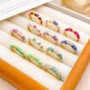 Chinese Style Enamel Dot Open Ring Unique Adjustable Ring Fashion Bohemian Ring  Daily