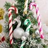 6pcs/box Cute Christmas Tree Decoration Hanging Candy Hook Ornaments Candy Canes Decoration  Holiday