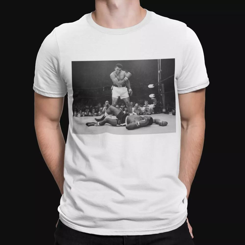 Muhammad Ali T-Shirt Retro Cool Gift Tee Knockout Boxing Sonny Liston UK Unisex T-Shirt XXXXL