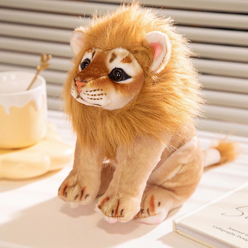 

Cute cute simulation little lion doll plush toy zoo lion doll children soothing doll 22cm（0.18kg）
