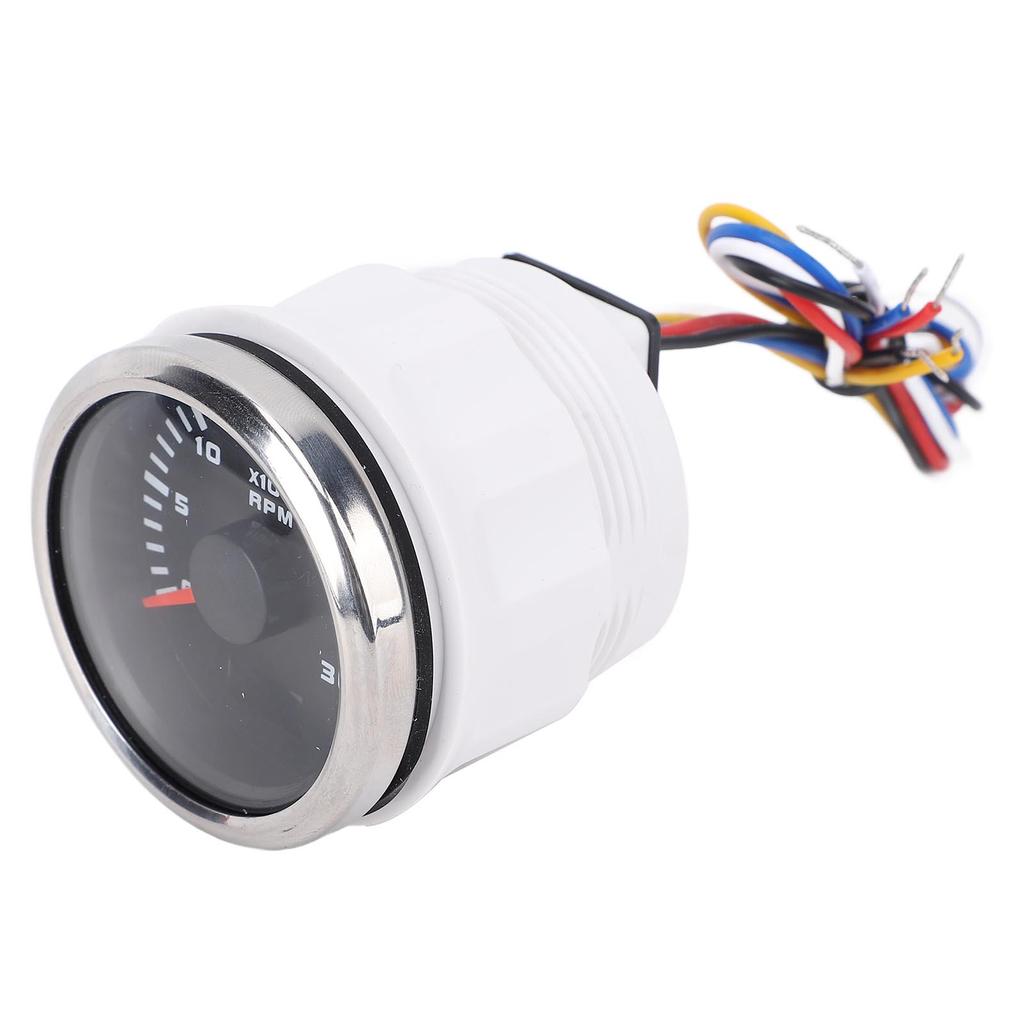 52mm Tachometer 3000RPM DC 9 To 32V 7 Color Backlight with Hour Meter for Truck Tractor Car Boat