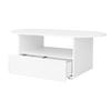 Living Room Table, Coffee Table with Drawers, Side Table with Storage Compartments, Cloud Shape