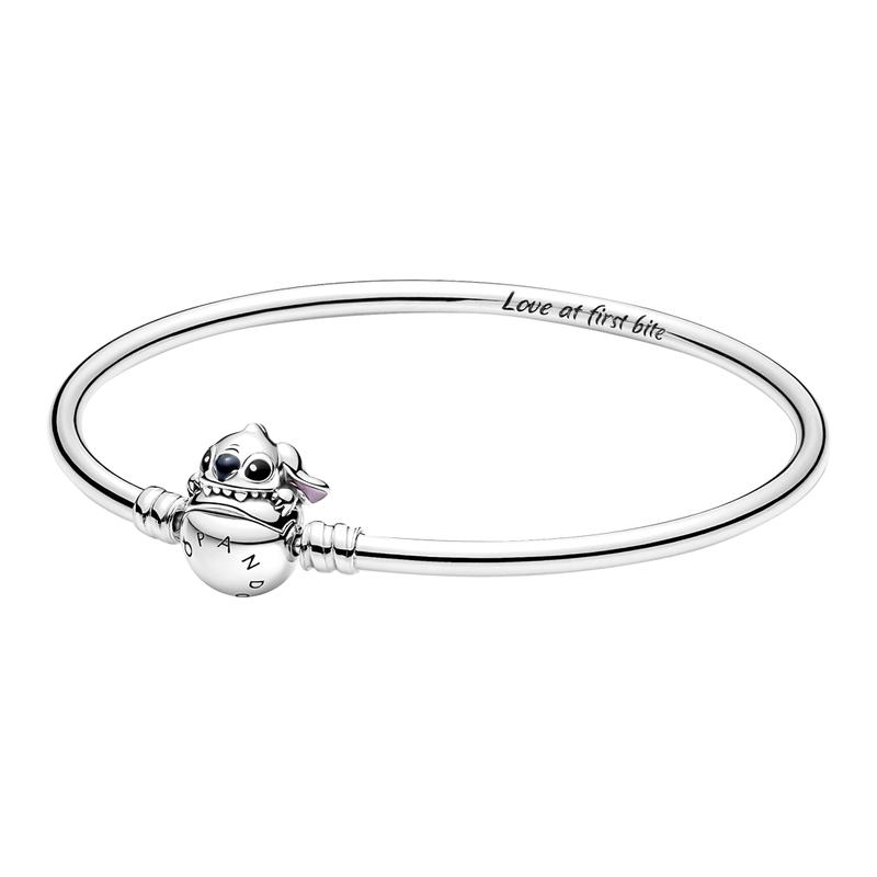 Pandora Disney Stitch Style Letter Engraving 925 Silver Bracelet Women s Silver 591683C01 серебряный