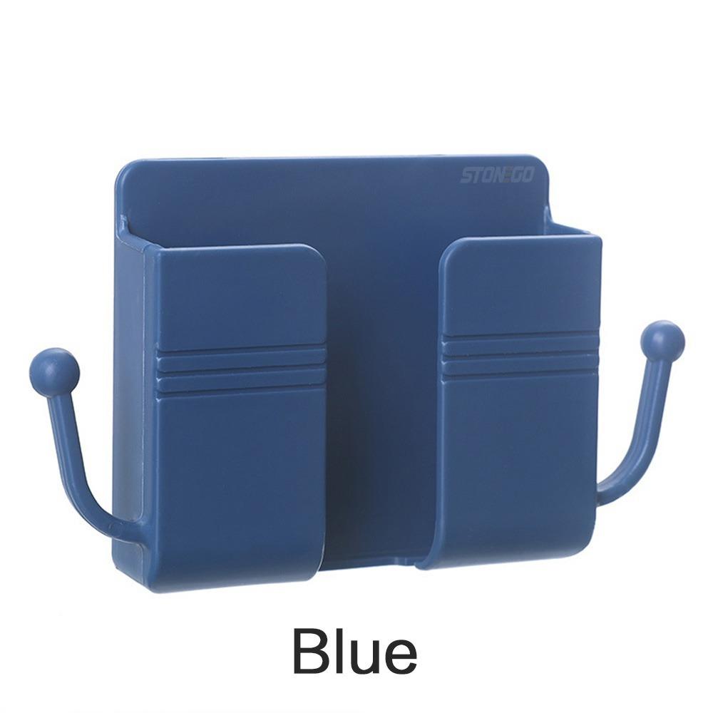 

Wall Mounted Storage Box - Multifunction Punch Free Organizer for TV Remote, Mobile Phone Charging Holder for Bathroom and Home