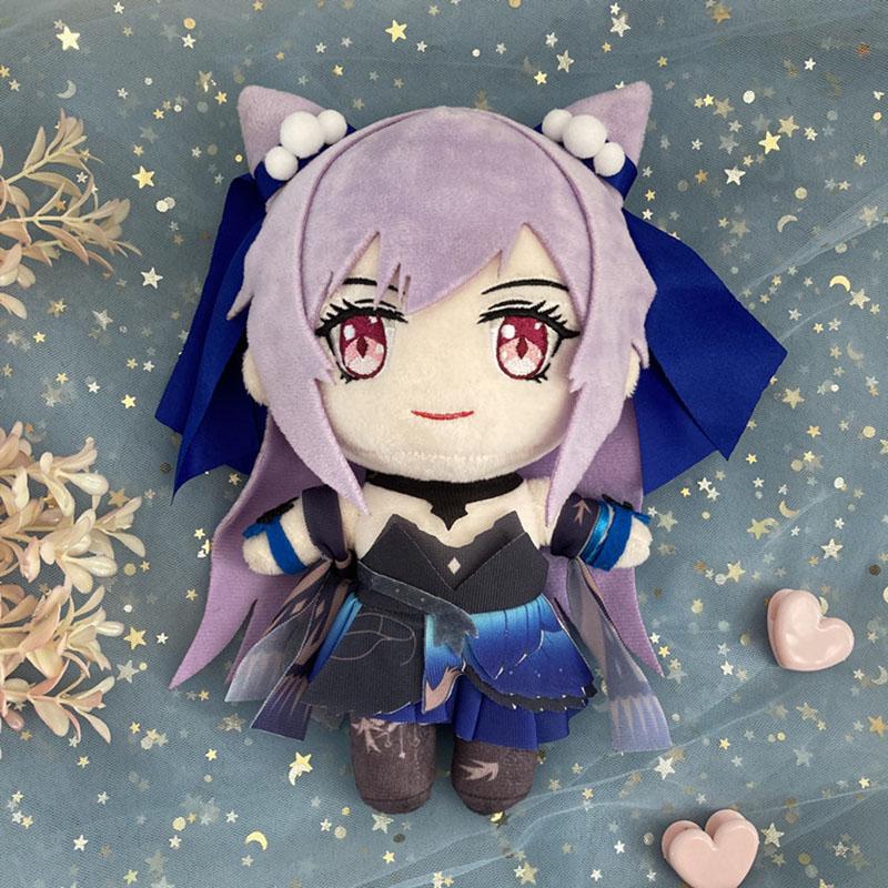 

Game Genshin Impact Keqing Plush Toy 20cm Stuffed Doll Cartoon Plushie Figure Soft Bed Decorative Pillow Cosplay Kids Fans Gift