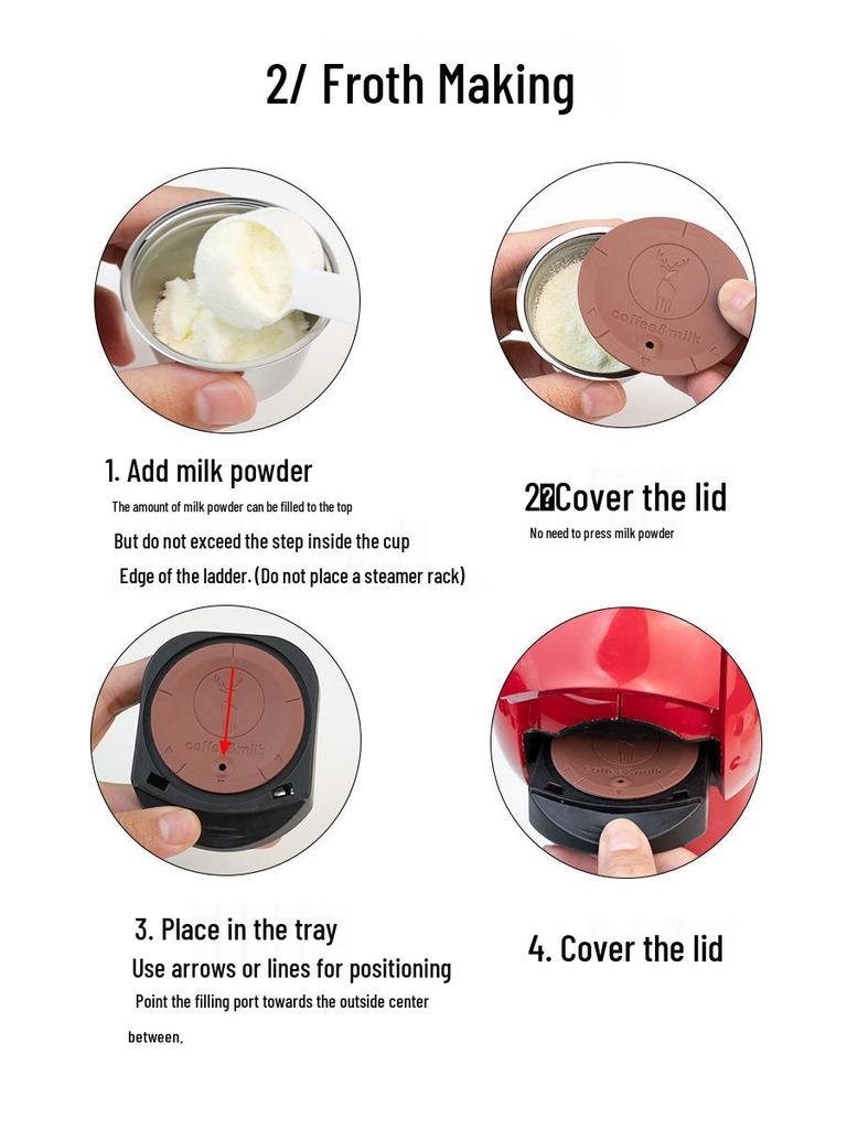 Dual-Use Stainless Steel Coffee Capsule for Nespresso DOLCEGUSTO: Compatible with Coffee and Milk Foam