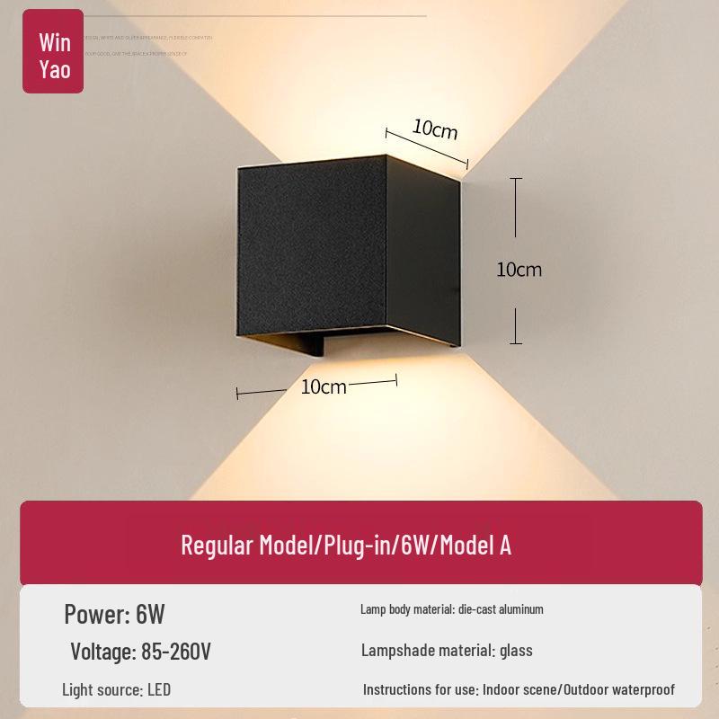 

Скандинавський світлодіодний водонепроникний настінний світильник для зовнішнього балкона, спальні або коридору Warm White Light【3000K】