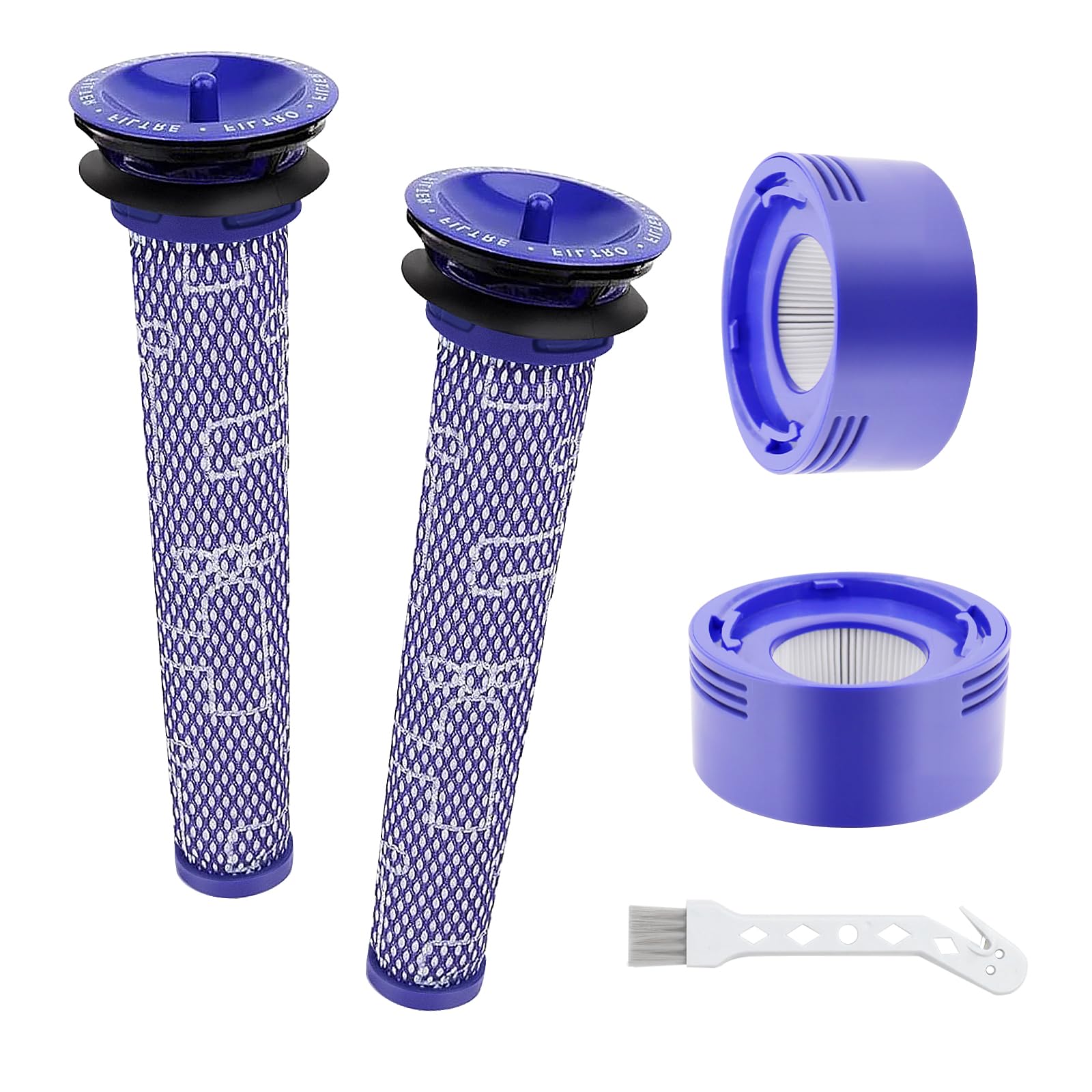 

Dyson V7 V8 SV10 SV11 H11 Vacuum Cleaner Filter Compatible Replacement Filter Washable Filter 2 2 with Brush Pre-Filters + Post-Filters