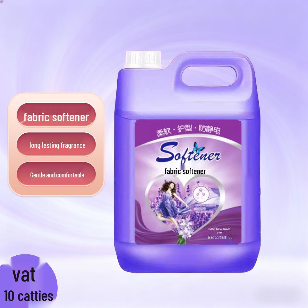 Lavender Anti-Static Fabric Softener, 10 Jin, Long-Lasting Fragrance with Large Capacity for Household Use.