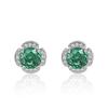 New Seiko Rose Cut Papalacha Zircon Necklace Earrings Color Treasure Ring Three-piece Set