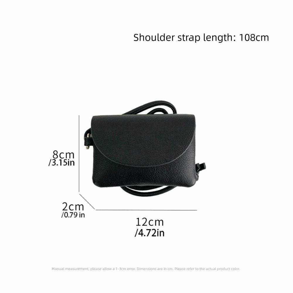 PU Leather Suede Coin Purse Leopard Print Hanging Neck Mini Storage Bag Solid Color Korean Style Lipstick Earphone Pouch Travel
