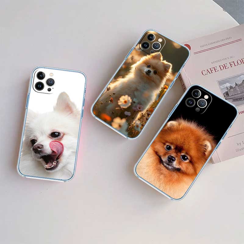 NH36 Pomeranian dog Transparent Phone Case for Samsung Galaxy A04 A04S A14 A23 A34 A54 M23 M33 M52 M53