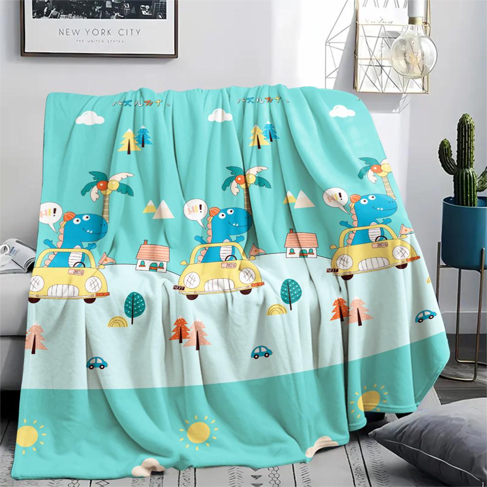 1 Stück Flanelldecke mit Cartoon-Druck, Hohe Qualität, Bequem für alle Jahreszeiten, Heimdekoration, Wärme und Komfort, Perfekt als Weihnachts- oder Geburtstagsgeschenk