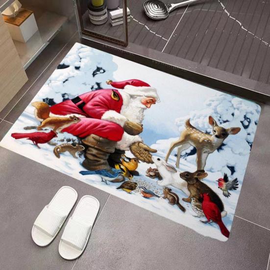 Tappetino Natalizio A Forma Di Gnomo 40x60 Cm – Antiscivolo E Lavabile Per Bagno E Cucina