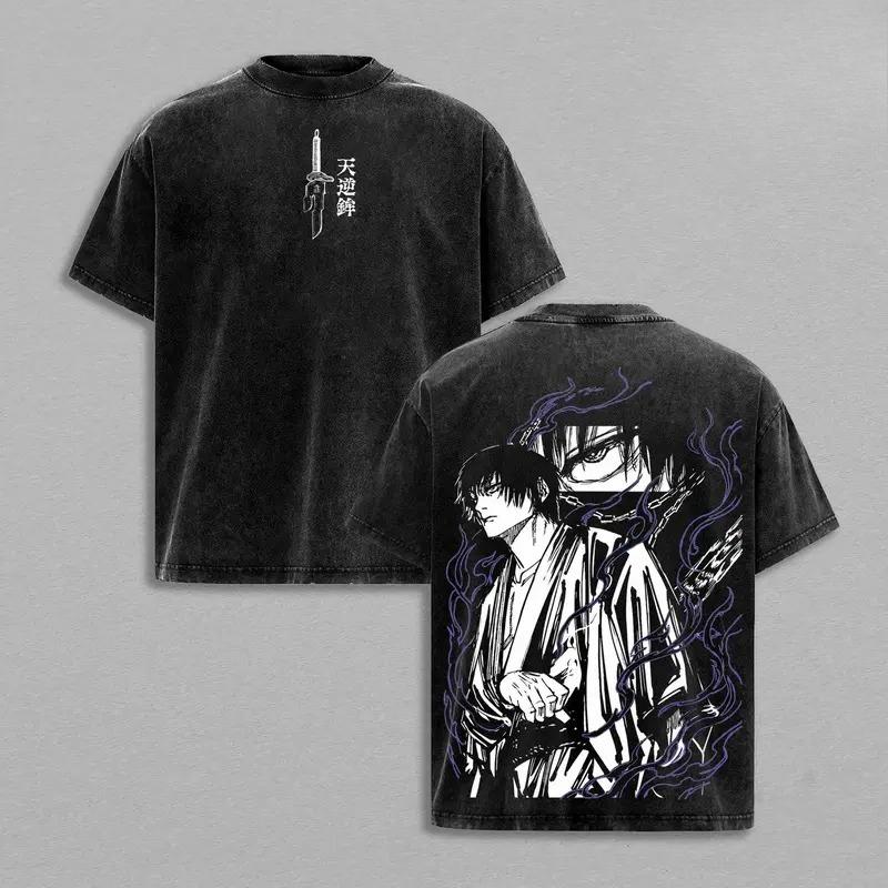 

Горячий Аниме Jujutsu Kaisen Фушигуро Тодзи Одежда Мужчины Женщины Футболки Хлопковая Футболка с Эффектом Поношенности Ретро Оверсайз Футболка Харадзюку Футболка S чёрный