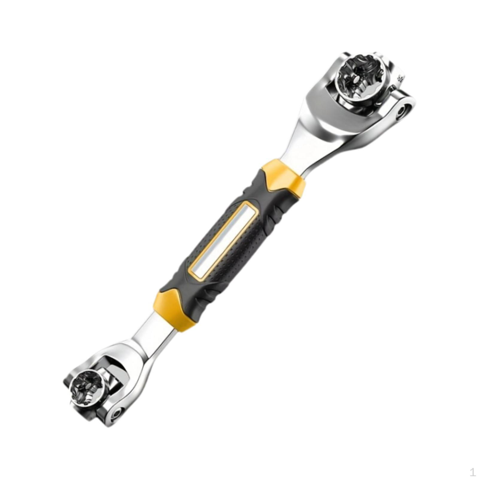Degree Revolving Spanner, Professional Portable Adjustable Spanner Sockets Wrench for Furniture
