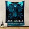 Ghost in the Shell Poster Tapestry Wall Hanging, Cyberpunk Anime Artwork, Sci-Fi Wall Decor for Bedroom Living Room Dorm