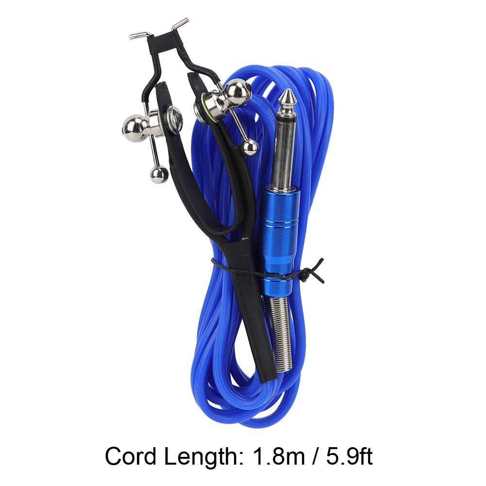 1.8m Tattoo Power Supply Silicone Clip Cord Tattoo Hook Line for Tattoo Machine (Blue)