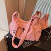 Soft Commuting Tote Bag Corduroy Sports Crossbody Bag Fashion Square Shoulder Bag  Travel