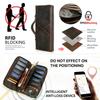 CONTACT'S Genuine Leather Men Handbag Passport Cover Card Holder Pen Slot Family Travel Passport Clutch Bag