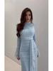 Elegant Spring 2025 Long Sleeve Evening Dress for Women