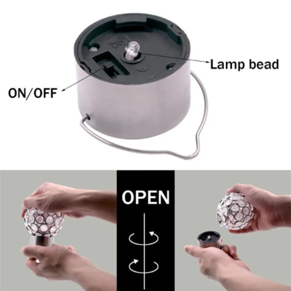 Lawn Decoration Waterproof Solar Lights Motion Sensor Multicolor LED Lights Crystal Ball Round Ball Hanging Light Street