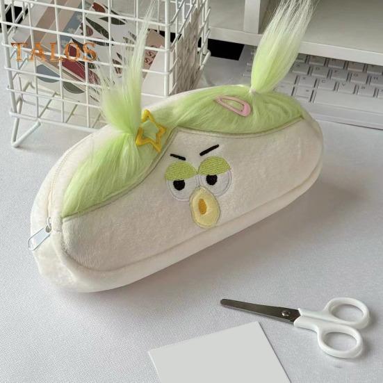 Funny Fried Hair Pencil Case DIY Long Hair Doll Pencil Case Box Large Capacity Zipper Organizer Storage Bag Stationery Organizer