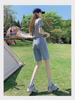 2024 Women's High-Waist Wide-Leg Denim Shorts – Slim, Loose, 5-Point Fit
