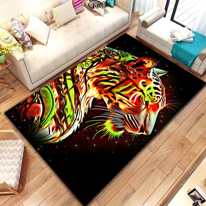 Animal Leopard Cheetah Cartoon Beast Area Rug,Carpet for Home Living Room Bedroom Sofa Doormat Kitchen Decor, bedroom decor