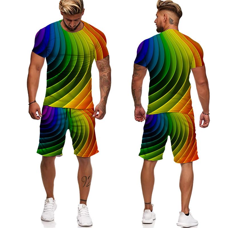 

Новые мужские спортивные костюмы с абстрактным узором, футболки/шорты/комплекты с геометрическим 3D принтом, уличная одежда в стиле хип-хоп, одежда в стиле Харадзюку, комплект из 2 предметов 6XL