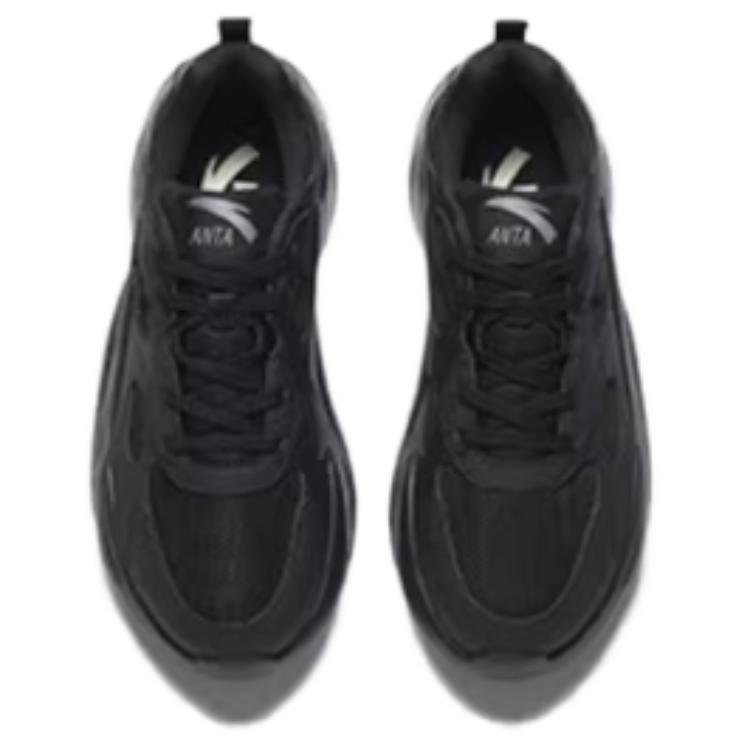 Anta Trendy Versatile Wear-Resistant Breathable Lightweight Low-Top Casual Shoes Women sneaker Black 922528802Q-4