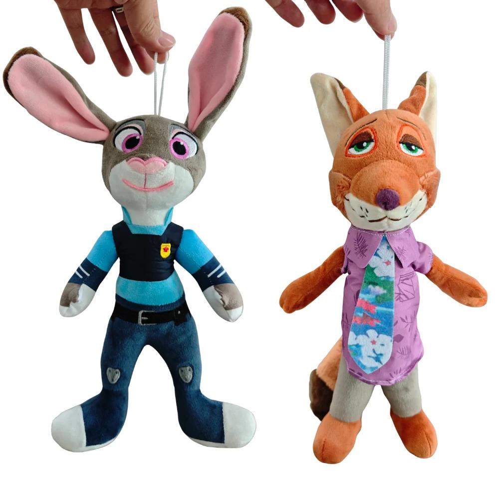 Zootopia Plush Toys Cartoon Anime Fox Nick Rabbit Judy Doll Soft Stuffed Birthday Gifts Kids Girlfriend 2 for Cuddly Fluffy Huggable Kawaii Comfort