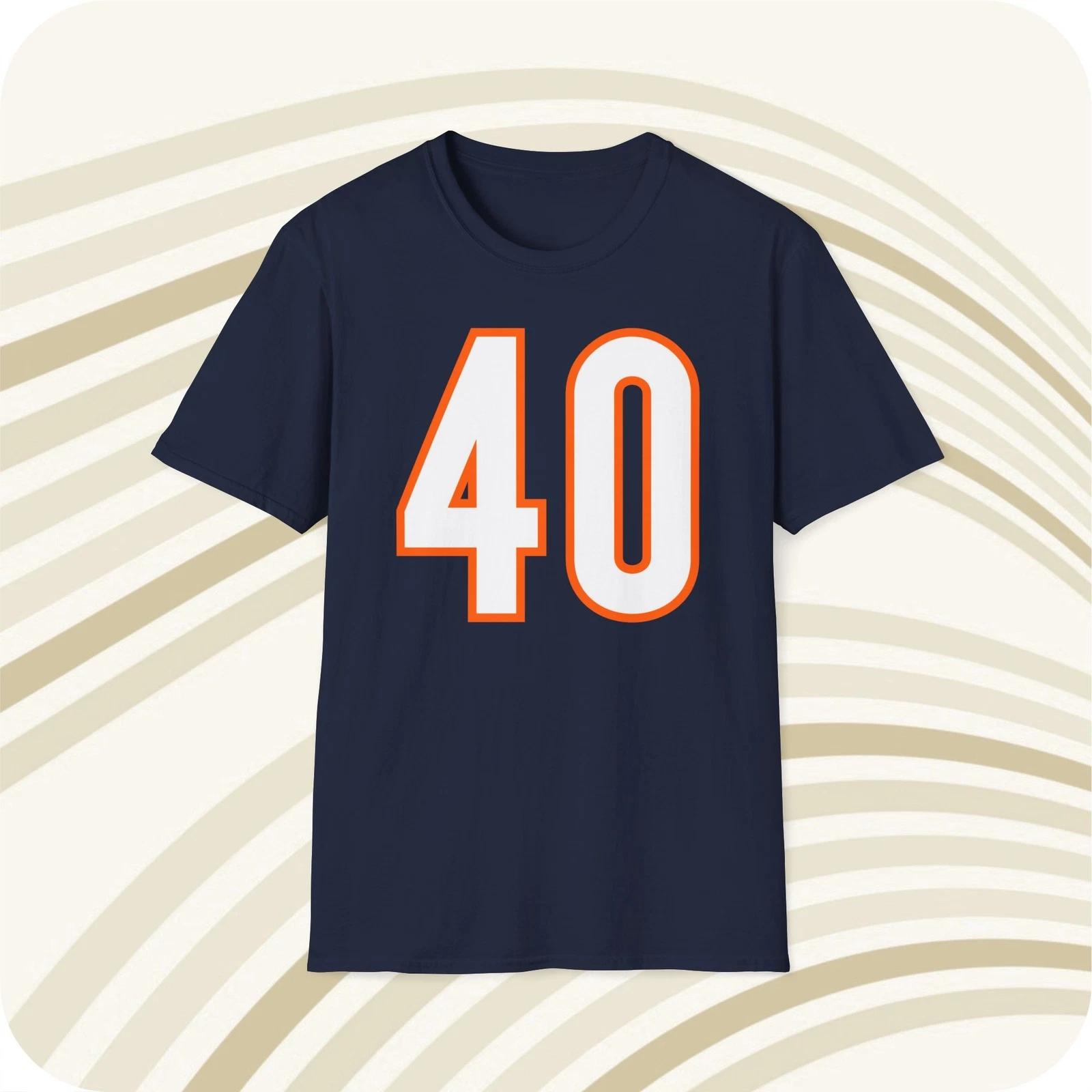 

Gale Sayers #40 Chicago Bears Jersey T shirt - Front & Back Print M
