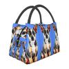 Cute Australian Cattle Dog Puppy Insulated Lunch Bag for Women Bento Storage Food Boxes Container Cooler Thermal Lunch Box Tote