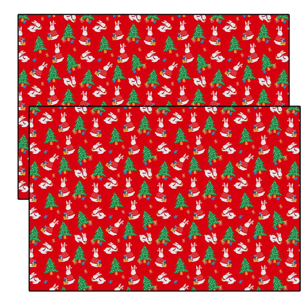 Christmas Kraft Wrapping Paper Cartoon Xmas Tree Santa Claus Gifts Packaging Paper DIY Craft Home Party Decoration Kraft Paper
