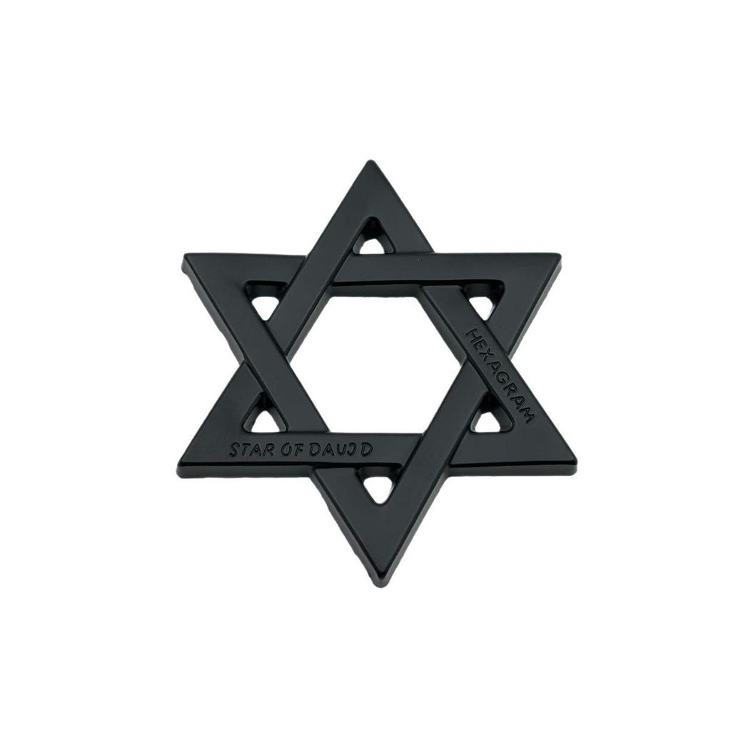 Personalized Metal Solomon Six-Pointed Star Emblem Decal Side Fender Rear Trunk Hood Badge Sticker Be Applicable To Dzire Nexon Creta Eriga