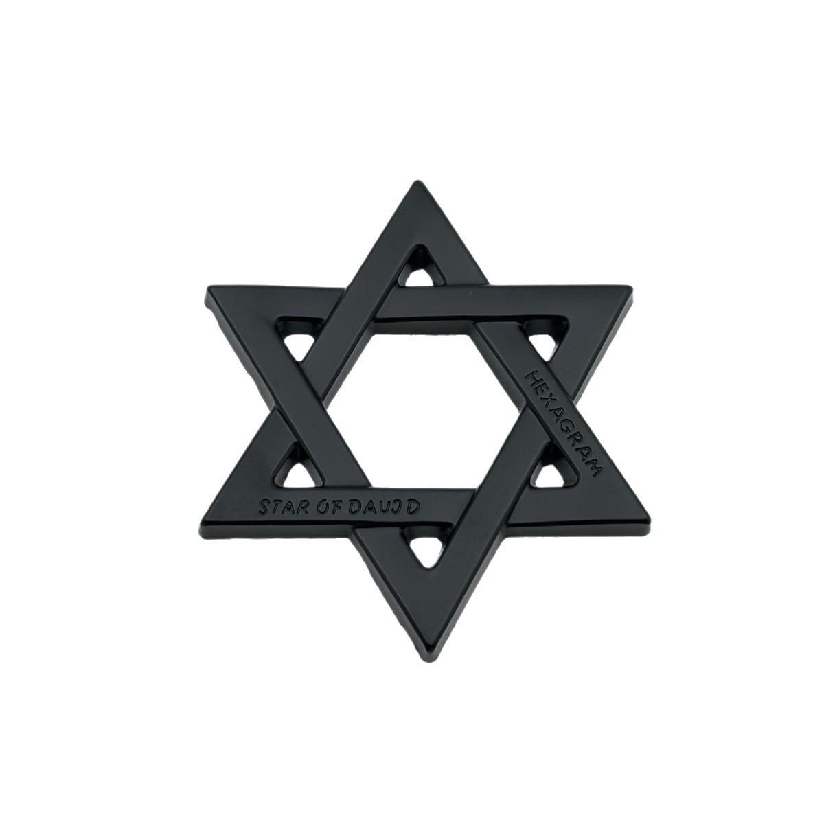 

Personalized Metal Solomon Six-Pointed Star Emblem Decal Side Fender Rear Trunk Hood Badge Sticker be Applicable to Dzire Nexon Creta Eriga чёрный