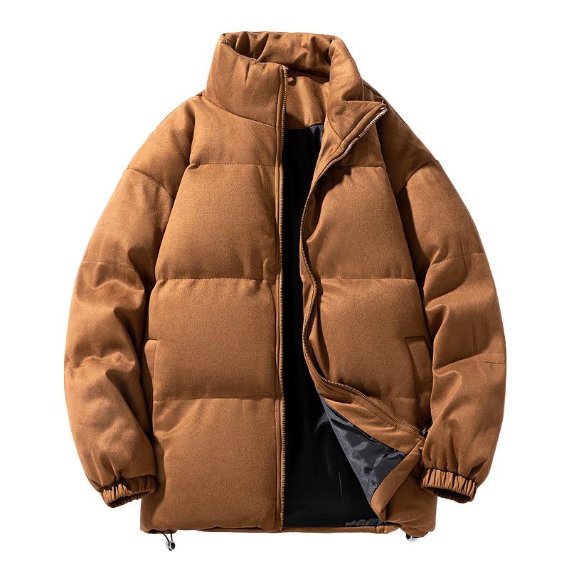 Bomullsfodrade Herr Ståkrage Unga Lösa Herrars Vardagliga Bomullsfodrade Jackor Följer Vintertrenden Förtjockad Varm Bomullsfodrad Jacka Herr