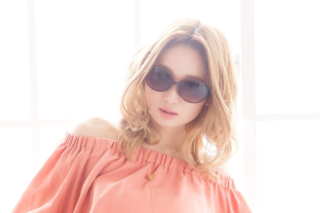 GLADELI Dark Brown Brown Sunglasses with Leather by Sabae Planning G91-89A Extract/Half Women's (Oval Temples)