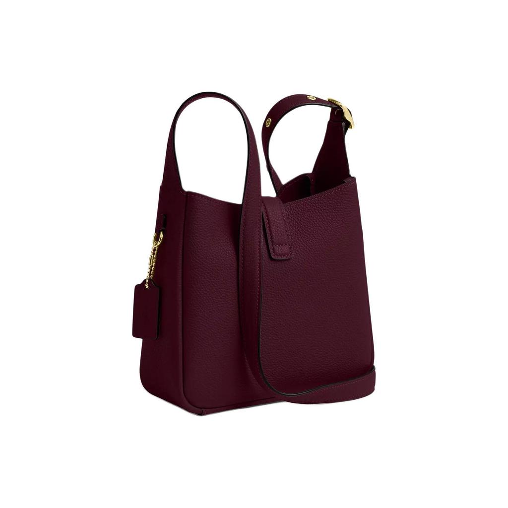 Coach Hadley 20 Letter Logo Gold Hardware Leather Crossbody Shoulder Bag Mini Women Bags Deep-Red CAL60-IMORX