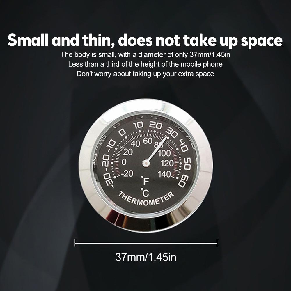 Mini Thermometer Hygrometer Mechanical No Battery Analog 37mm Car Temperature and Humidity Gauge with Paste Sticker