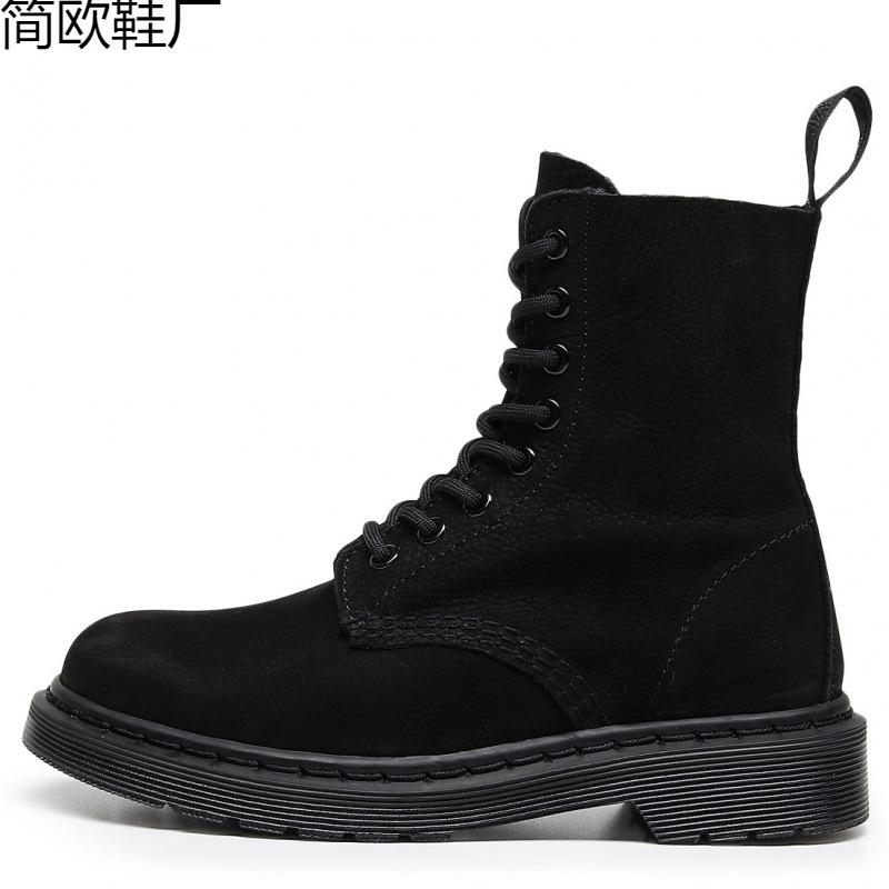

Lychee pattern tooling boots women s head layer soft cowhide couple short boots British leather locomotive boots 48