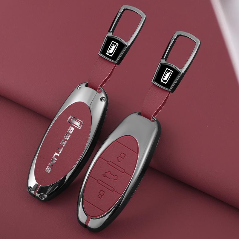 Compatible 2023 Bestune Key Case T55/T99/B70/B70S with Buckle Lock Bag and Keychain